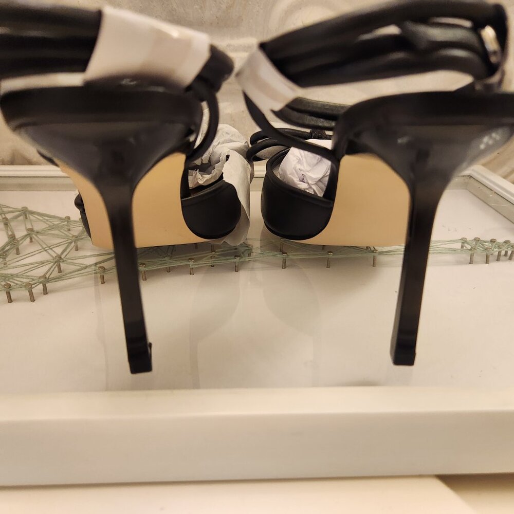 Steve Madden Black Leather Point toe heels. " Sherise". NIB. Size 11 - Picture 6 of 10
